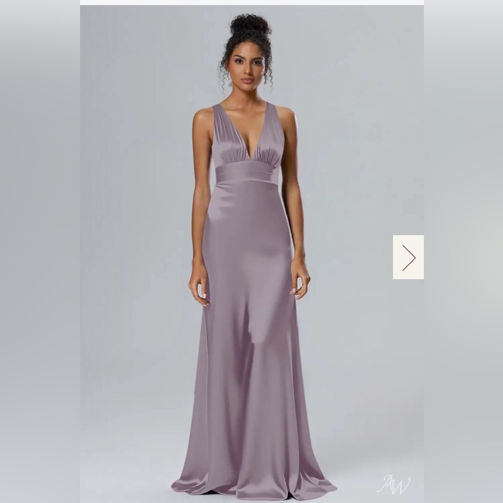Halston Heritage Dusty Lavender Halter Gown